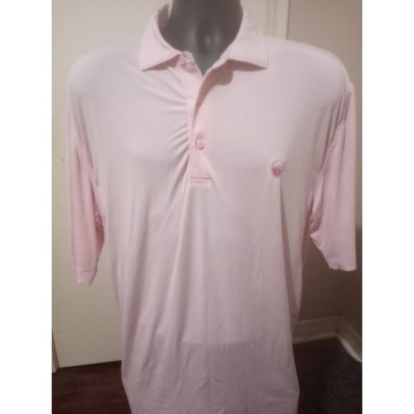 Peter Millar Summer Comfort Polo Shirt Men's L Large Pink Striped Short Sleeve - Picture 1 of 12